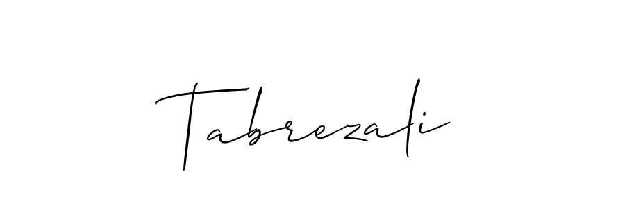 Design your own signature with our free online signature maker. With this signature software, you can create a handwritten (Allison_Script) signature for name Tabrezali. Tabrezali signature style 2 images and pictures png