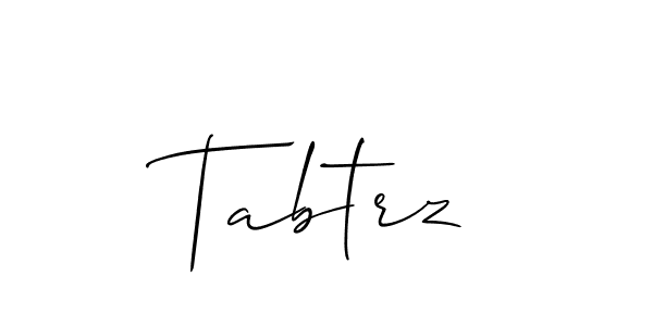 You should practise on your own different ways (Allison_Script) to write your name (Tabtrz) in signature. don't let someone else do it for you. Tabtrz signature style 2 images and pictures png
