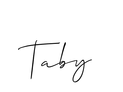 How to make Taby signature? Allison_Script is a professional autograph style. Create handwritten signature for Taby name. Taby signature style 2 images and pictures png