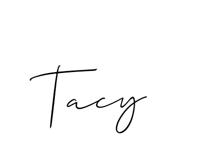 You should practise on your own different ways (Allison_Script) to write your name (Tacy) in signature. don't let someone else do it for you. Tacy signature style 2 images and pictures png