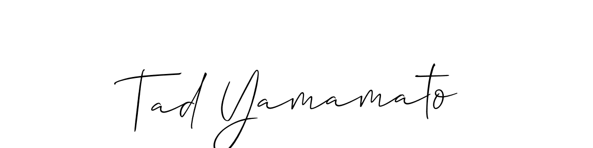 if you are searching for the best signature style for your name Tad Yamamato. so please give up your signature search. here we have designed multiple signature styles  using Allison_Script. Tad Yamamato signature style 2 images and pictures png