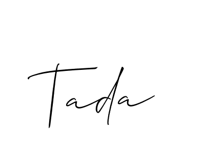 Also You can easily find your signature by using the search form. We will create Tada name handwritten signature images for you free of cost using Allison_Script sign style. Tada signature style 2 images and pictures png