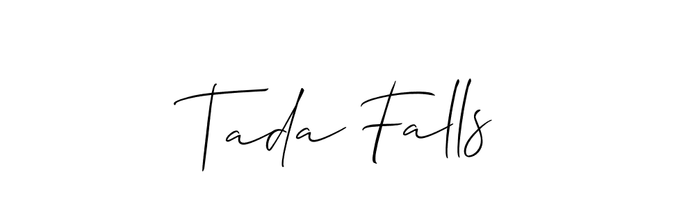 Once you've used our free online signature maker to create your best signature Allison_Script style, it's time to enjoy all of the benefits that Tada Falls name signing documents. Tada Falls signature style 2 images and pictures png