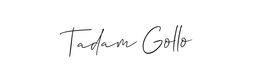 How to make Tadam Gollo signature? Allison_Script is a professional autograph style. Create handwritten signature for Tadam Gollo name. Tadam Gollo signature style 2 images and pictures png