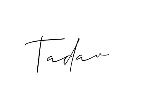 Once you've used our free online signature maker to create your best signature Allison_Script style, it's time to enjoy all of the benefits that Tadav name signing documents. Tadav signature style 2 images and pictures png