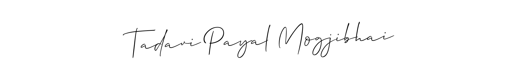How to make Tadavi Payal Mogjibhai signature? Allison_Script is a professional autograph style. Create handwritten signature for Tadavi Payal Mogjibhai name. Tadavi Payal Mogjibhai signature style 2 images and pictures png