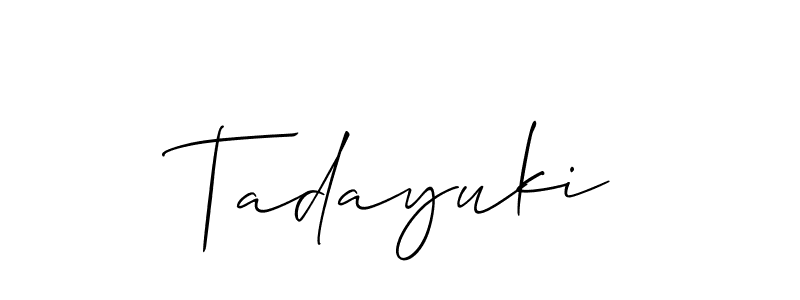 Also we have Tadayuki name is the best signature style. Create professional handwritten signature collection using Allison_Script autograph style. Tadayuki signature style 2 images and pictures png