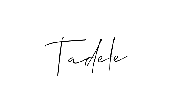This is the best signature style for the Tadele name. Also you like these signature font (Allison_Script). Mix name signature. Tadele signature style 2 images and pictures png