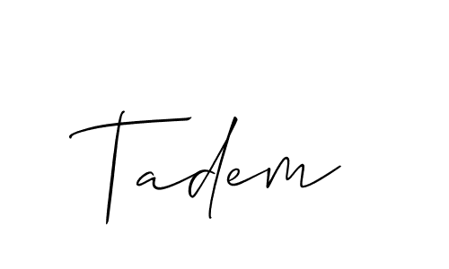 Similarly Allison_Script is the best handwritten signature design. Signature creator online .You can use it as an online autograph creator for name Tadem. Tadem signature style 2 images and pictures png