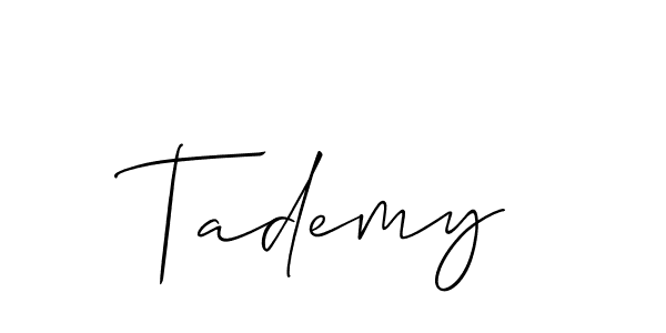 Once you've used our free online signature maker to create your best signature Allison_Script style, it's time to enjoy all of the benefits that Tademy name signing documents. Tademy signature style 2 images and pictures png