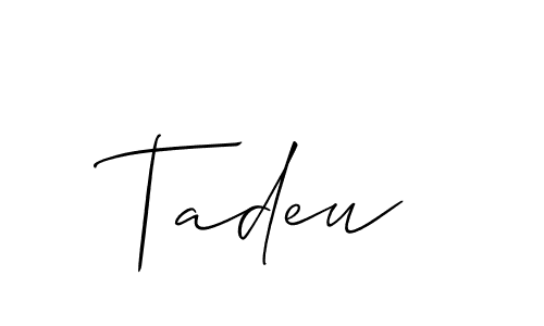 This is the best signature style for the Tadeu name. Also you like these signature font (Allison_Script). Mix name signature. Tadeu signature style 2 images and pictures png