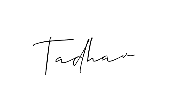 Similarly Allison_Script is the best handwritten signature design. Signature creator online .You can use it as an online autograph creator for name Tadhav. Tadhav signature style 2 images and pictures png
