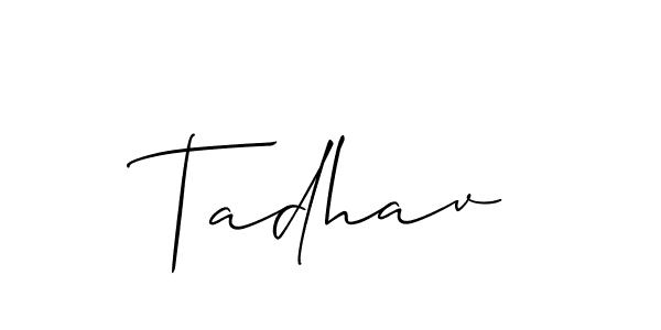 Similarly Allison_Script is the best handwritten signature design. Signature creator online .You can use it as an online autograph creator for name Tadhav. Tadhav signature style 2 images and pictures png