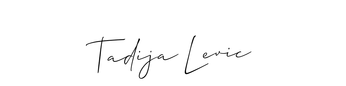 Make a beautiful signature design for name Tadija Levic. With this signature (Allison_Script) style, you can create a handwritten signature for free. Tadija Levic signature style 2 images and pictures png