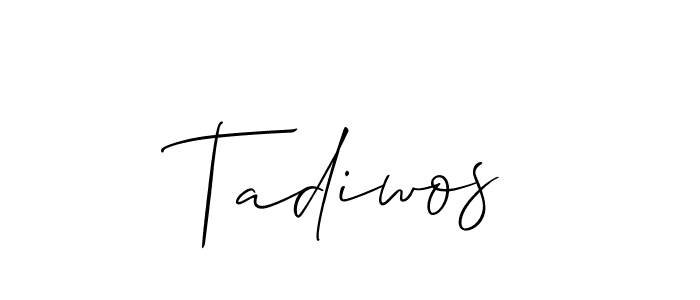 You should practise on your own different ways (Allison_Script) to write your name (Tadiwos) in signature. don't let someone else do it for you. Tadiwos signature style 2 images and pictures png
