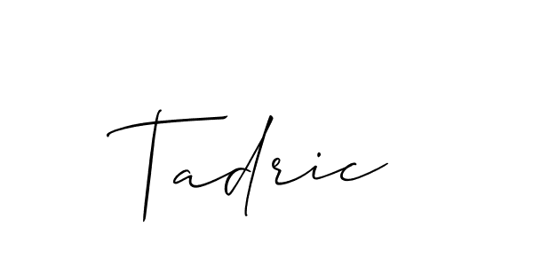 Allison_Script is a professional signature style that is perfect for those who want to add a touch of class to their signature. It is also a great choice for those who want to make their signature more unique. Get Tadric name to fancy signature for free. Tadric signature style 2 images and pictures png