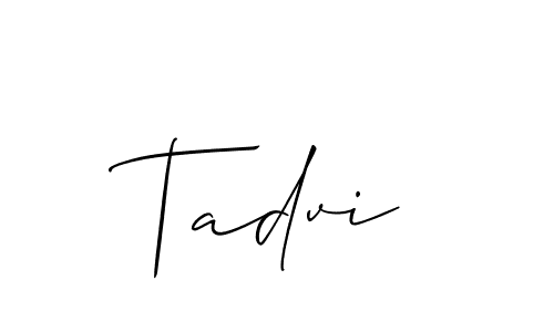 Design your own signature with our free online signature maker. With this signature software, you can create a handwritten (Allison_Script) signature for name Tadvi. Tadvi signature style 2 images and pictures png
