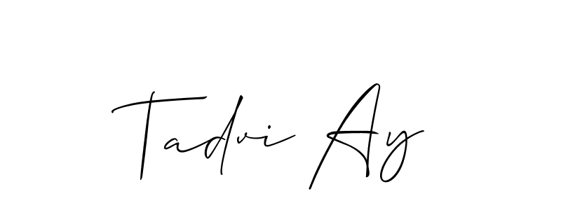 How to make Tadvi Ay signature? Allison_Script is a professional autograph style. Create handwritten signature for Tadvi Ay name. Tadvi Ay signature style 2 images and pictures png