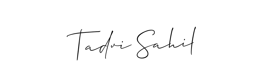 Also we have Tadvi Sahil name is the best signature style. Create professional handwritten signature collection using Allison_Script autograph style. Tadvi Sahil signature style 2 images and pictures png