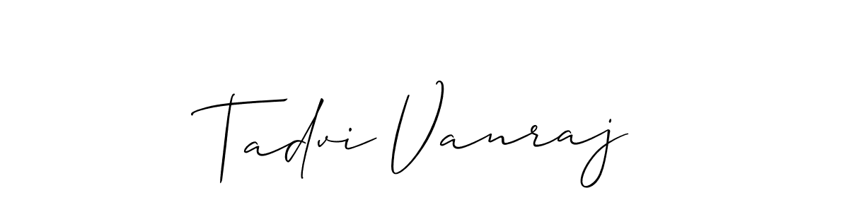 How to make Tadvi Vanraj signature? Allison_Script is a professional autograph style. Create handwritten signature for Tadvi Vanraj name. Tadvi Vanraj signature style 2 images and pictures png