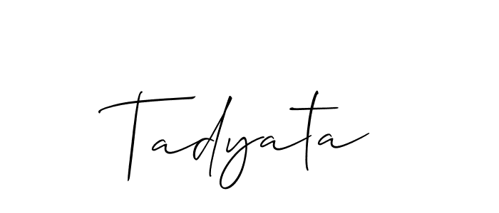 Allison_Script is a professional signature style that is perfect for those who want to add a touch of class to their signature. It is also a great choice for those who want to make their signature more unique. Get Tadyata name to fancy signature for free. Tadyata signature style 2 images and pictures png