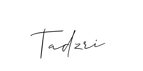 Similarly Allison_Script is the best handwritten signature design. Signature creator online .You can use it as an online autograph creator for name Tadzri. Tadzri signature style 2 images and pictures png
