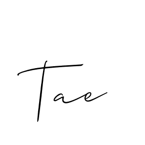 Make a beautiful signature design for name Tae. With this signature (Allison_Script) style, you can create a handwritten signature for free. Tae signature style 2 images and pictures png