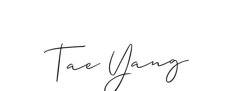 Similarly Allison_Script is the best handwritten signature design. Signature creator online .You can use it as an online autograph creator for name Tae Yang. Tae Yang signature style 2 images and pictures png