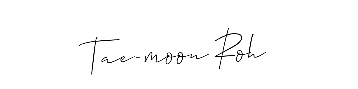 It looks lik you need a new signature style for name Tae-moon Roh. Design unique handwritten (Allison_Script) signature with our free signature maker in just a few clicks. Tae-moon Roh signature style 2 images and pictures png