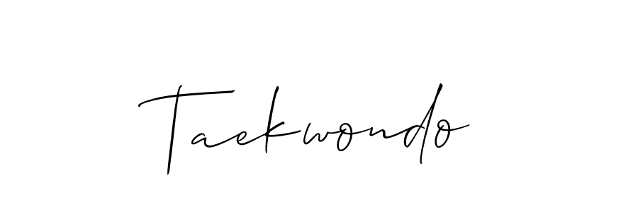 Create a beautiful signature design for name Taekwondo. With this signature (Allison_Script) fonts, you can make a handwritten signature for free. Taekwondo signature style 2 images and pictures png