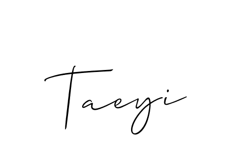 How to make Taeyi signature? Allison_Script is a professional autograph style. Create handwritten signature for Taeyi name. Taeyi signature style 2 images and pictures png