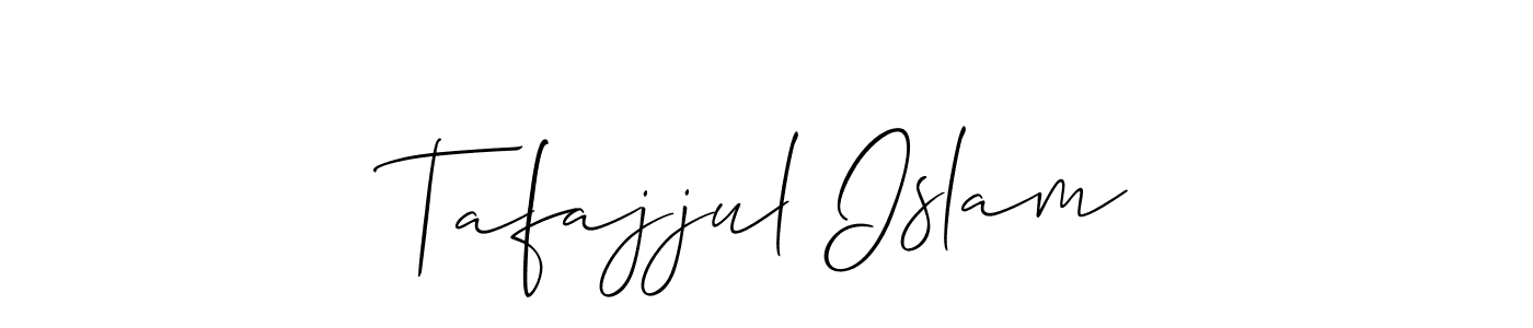 Create a beautiful signature design for name Tafajjul Islam. With this signature (Allison_Script) fonts, you can make a handwritten signature for free. Tafajjul Islam signature style 2 images and pictures png