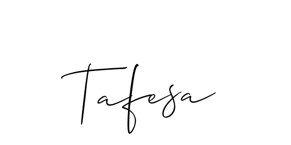 The best way (Allison_Script) to make a short signature is to pick only two or three words in your name. The name Tafesa include a total of six letters. For converting this name. Tafesa signature style 2 images and pictures png