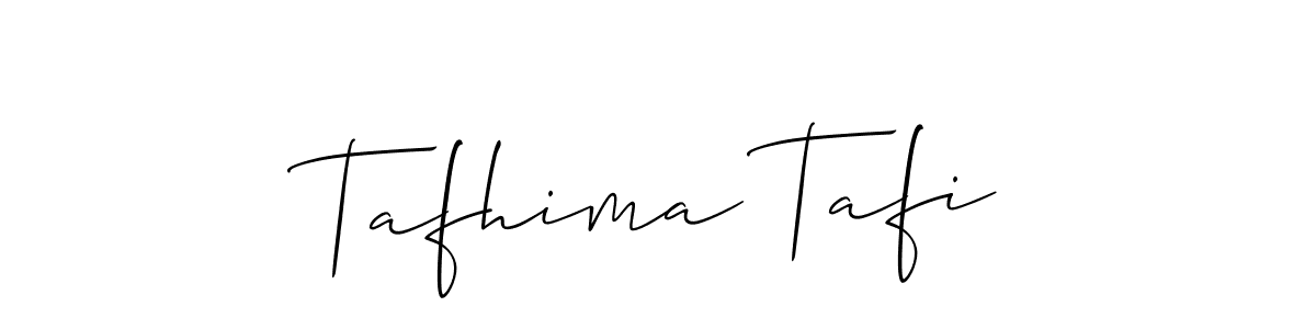 Allison_Script is a professional signature style that is perfect for those who want to add a touch of class to their signature. It is also a great choice for those who want to make their signature more unique. Get Tafhima Tafi name to fancy signature for free. Tafhima Tafi signature style 2 images and pictures png