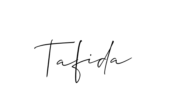 Design your own signature with our free online signature maker. With this signature software, you can create a handwritten (Allison_Script) signature for name Tafida. Tafida signature style 2 images and pictures png