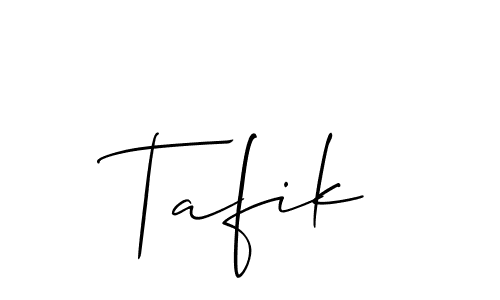 The best way (Allison_Script) to make a short signature is to pick only two or three words in your name. The name Tafik include a total of six letters. For converting this name. Tafik signature style 2 images and pictures png