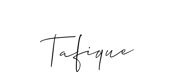 Use a signature maker to create a handwritten signature online. With this signature software, you can design (Allison_Script) your own signature for name Tafique. Tafique signature style 2 images and pictures png