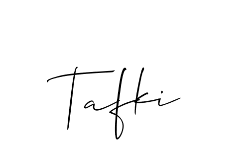 Create a beautiful signature design for name Tafki. With this signature (Allison_Script) fonts, you can make a handwritten signature for free. Tafki signature style 2 images and pictures png