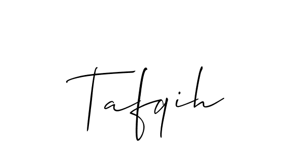 How to make Tafqih signature? Allison_Script is a professional autograph style. Create handwritten signature for Tafqih name. Tafqih signature style 2 images and pictures png