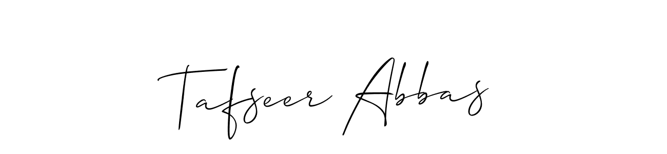 Similarly Allison_Script is the best handwritten signature design. Signature creator online .You can use it as an online autograph creator for name Tafseer Abbas. Tafseer Abbas signature style 2 images and pictures png