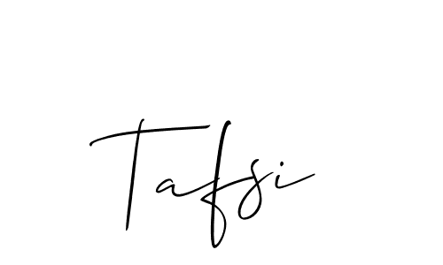 How to make Tafsi signature? Allison_Script is a professional autograph style. Create handwritten signature for Tafsi name. Tafsi signature style 2 images and pictures png