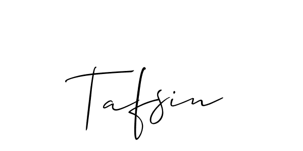 Create a beautiful signature design for name Tafsin. With this signature (Allison_Script) fonts, you can make a handwritten signature for free. Tafsin signature style 2 images and pictures png