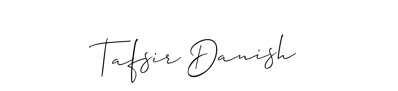 Make a beautiful signature design for name Tafsir Danish. With this signature (Allison_Script) style, you can create a handwritten signature for free. Tafsir Danish signature style 2 images and pictures png