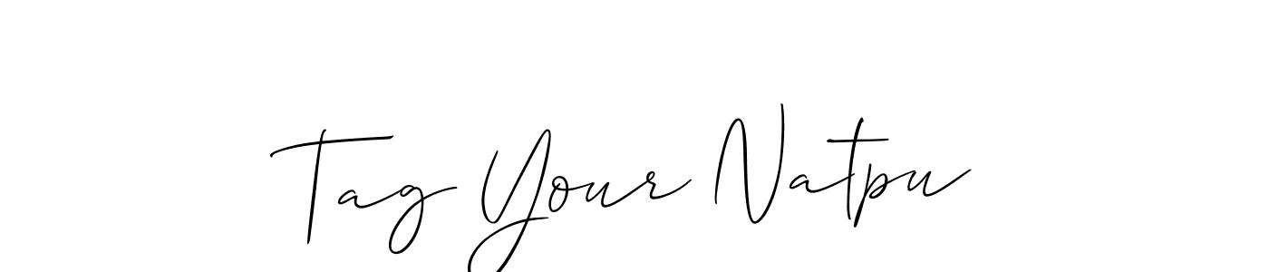 Once you've used our free online signature maker to create your best signature Allison_Script style, it's time to enjoy all of the benefits that Tag Your Natpu name signing documents. Tag Your Natpu signature style 2 images and pictures png