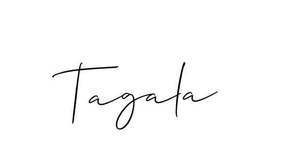 How to Draw Tagala signature style? Allison_Script is a latest design signature styles for name Tagala. Tagala signature style 2 images and pictures png