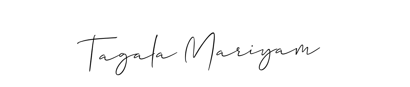 Once you've used our free online signature maker to create your best signature Allison_Script style, it's time to enjoy all of the benefits that Tagala Mariyam name signing documents. Tagala Mariyam signature style 2 images and pictures png