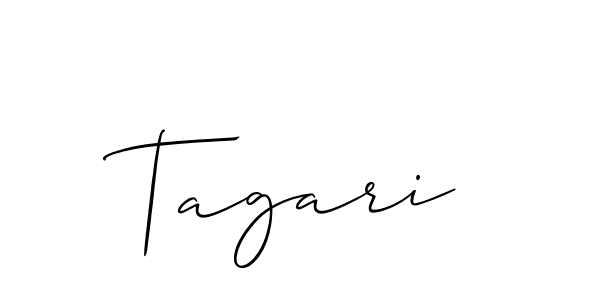 Design your own signature with our free online signature maker. With this signature software, you can create a handwritten (Allison_Script) signature for name Tagari. Tagari signature style 2 images and pictures png