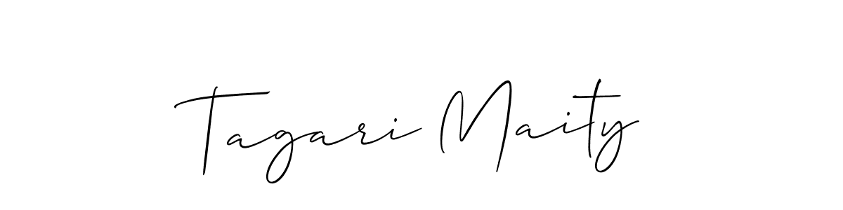 Tagari Maity stylish signature style. Best Handwritten Sign (Allison_Script) for my name. Handwritten Signature Collection Ideas for my name Tagari Maity. Tagari Maity signature style 2 images and pictures png