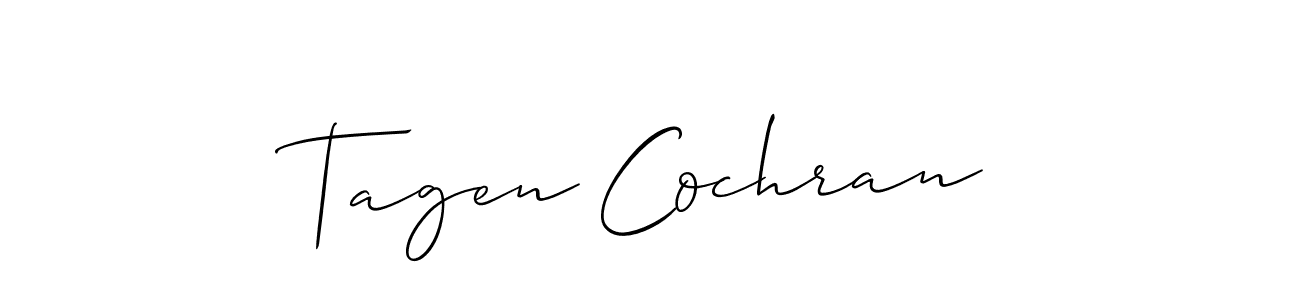 Design your own signature with our free online signature maker. With this signature software, you can create a handwritten (Allison_Script) signature for name Tagen Cochran. Tagen Cochran signature style 2 images and pictures png