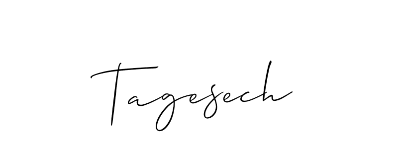 How to make Tagesech signature? Allison_Script is a professional autograph style. Create handwritten signature for Tagesech name. Tagesech signature style 2 images and pictures png